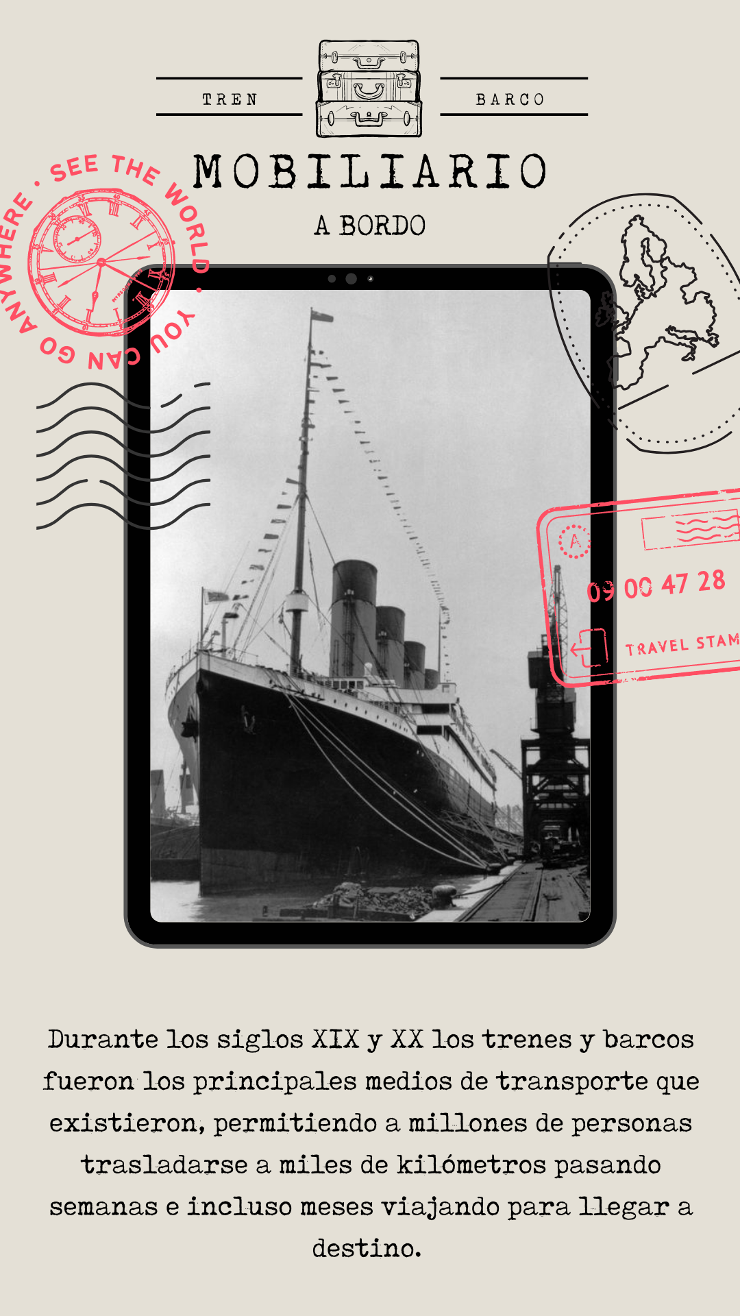 MOBILIARIO DE TREN Y BARCO