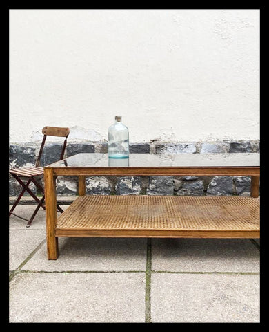 I.4499 MESA DE CENTRO CON VIDRIO