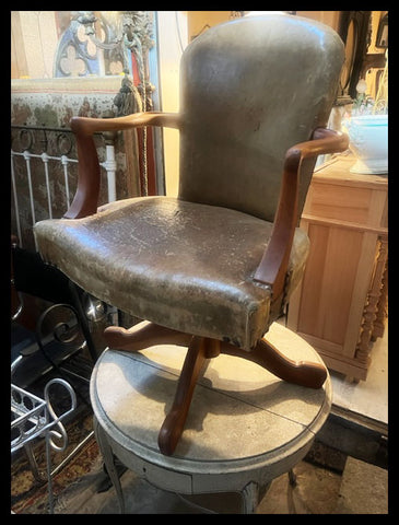 I.4344 SILLA DE MADERA Y CUERO