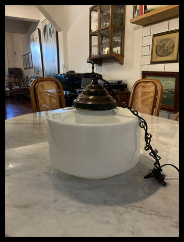 II.3825 GRAN LÁMPARA DE OPALINA ART DECO