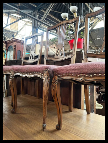 I.4431 CUARTETO DE SILLAS DE MADERA