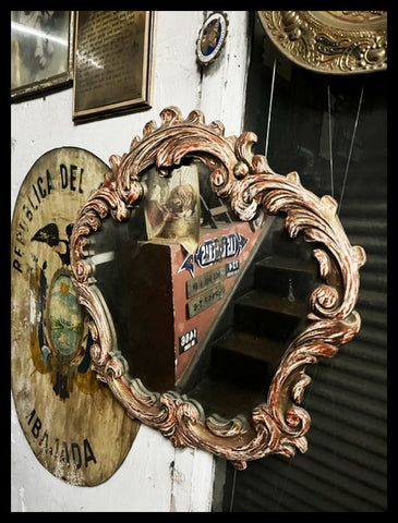 Mueble Espejo de Madera Estilo Retro para tocador o sobremesa