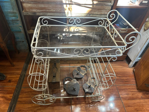 I.5003 CARRITO BAR DE FIERRO Y VIDRIO