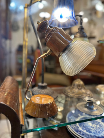 II.5012 LAMPARITA DE VIDRIO Y MADERA