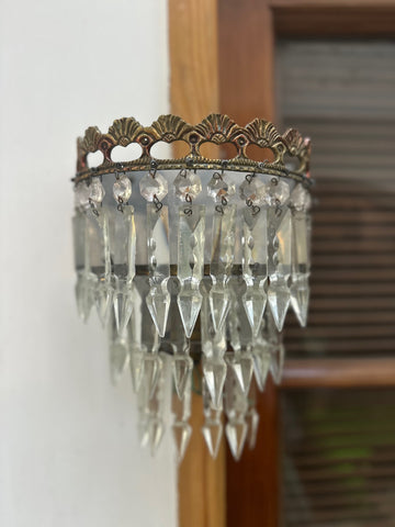 II.5017 PAR DE APLIQUÉS DE BRONCE Y CRISTAL