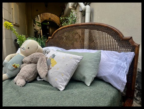 I.4455 CAMA DE MADERA ENJUNCADA