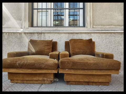 I.4411 JUEGO DE SILLONES MARIO MATTA OCRE