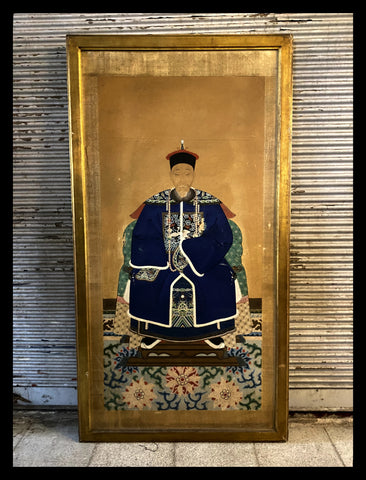 I.4070 ANTIGUA LÁMINA CHINA DECORATIVA