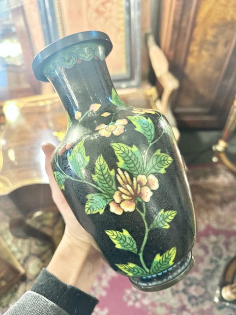 II.5090 PAR DE FLOREROS CLOISONNÉ