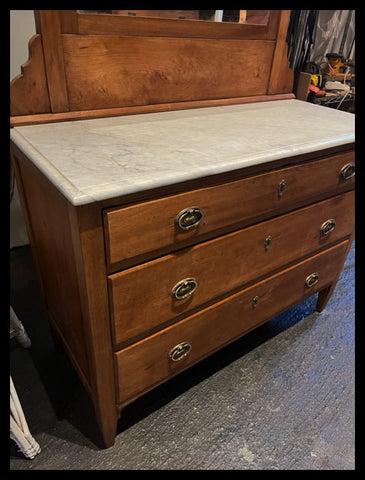 I.3988 CÓMODA DE LINGUE CON MÁRMOL Y ESPEJO