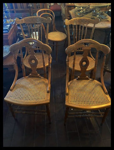 I.2910 2  SILLAS RESPALDO BAJO DE HAYA Y JUNCO