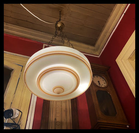 II.2867  LÁMPARA DE CIELO OPALINA