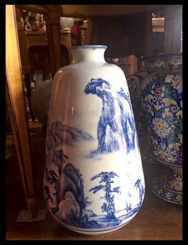 II.1267 JARRÓN AZUL Y BLANCO