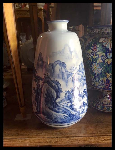 II.1267 JARRÓN AZUL Y BLANCO