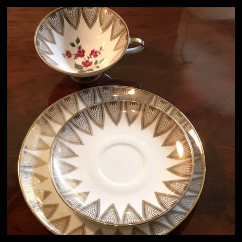 II.1313 TAZA Y PLATO DE PORCELANA BAVARIA