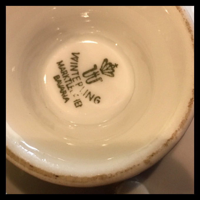 II.1313 TAZA Y PLATO DE PORCELANA BAVARIA