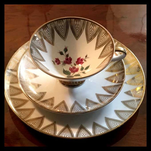 II.1313 TAZA Y PLATO DE PORCELANA BAVARIA