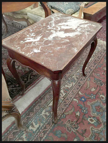 I.1867 MESA RECTANGULAR CON MÁRMOL OSCURO