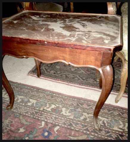 I.1867 MESA RECTANGULAR CON MÁRMOL OSCURO