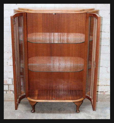 I.1876 PEQUEÑA VITRINA DE VIDRIO TIPO ARRIMO