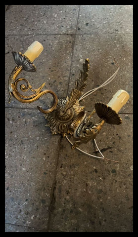 II.3004   PAR DE APLIQUÉS DOBLES