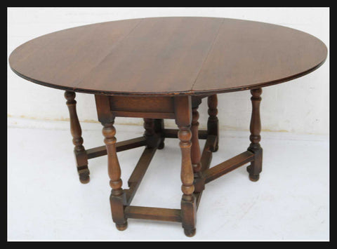 I.1880 MESA PLEGABLE DE ROBLE INGLESA