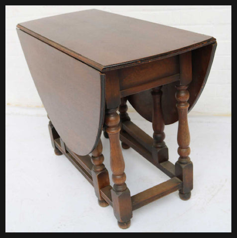 I.1880 MESA PLEGABLE DE ROBLE INGLESA
