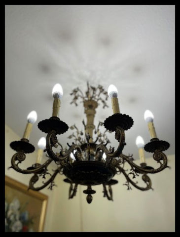 II.3044   LÁMPARA COLGANTE FRANCESA E 8 LUCES