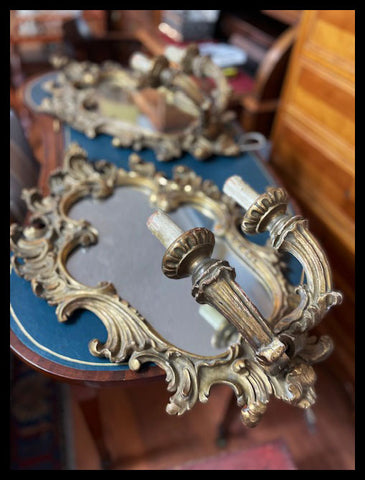 II.3054   PAR DE APLIQUÉS CON ESPEJOS