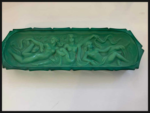 II.2330 JUEGO ART DECÓ VERDE