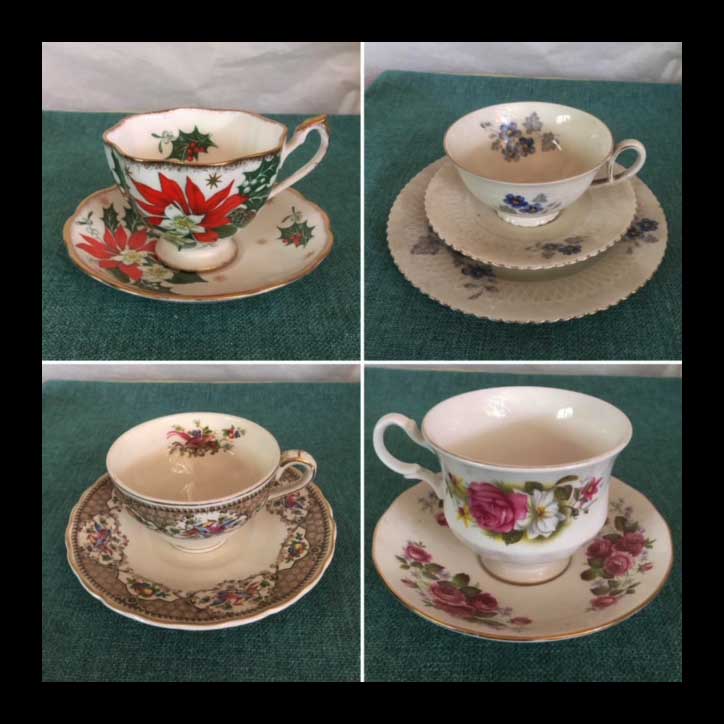 Taza de té con plato de la colección Vintage.