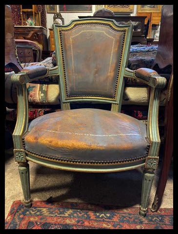 I.3316  1 SILLÓN LUIS XVI TAPIZ ORIGINAL