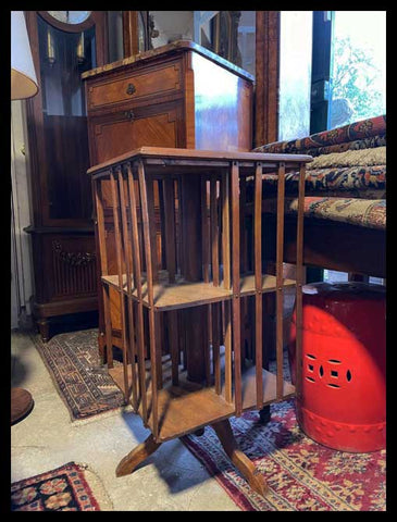 I.3334  LIBRERO GIRATORO CON MÁRMOL