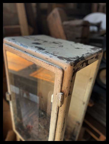 I.3355  VITRINA MÉDICA CON PINTURA ORIGINAL