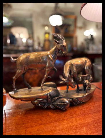 II.3161  ESCULTURA DE BRONCE FAMILIA DE CABRAS