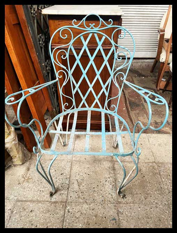 I.3459  PAR DE SILLAS DE FIERRO CELESTE