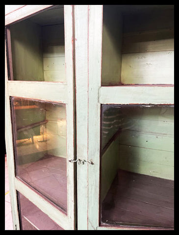 I.3538   ALACENA VERDE AGUA RÚSTICA