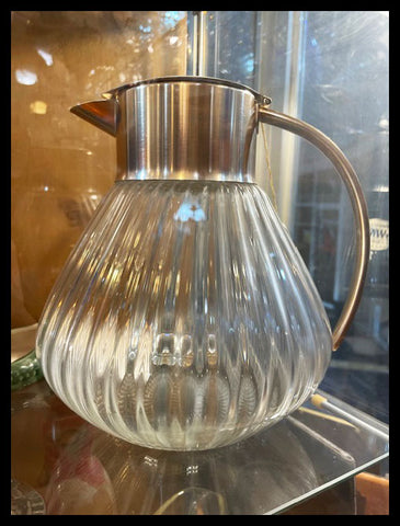 II.3315 GRAN JARRO DE VIDRIO Y PLAQUÉ