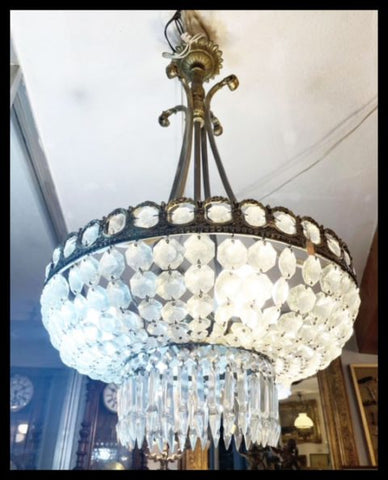 II.3338 GRAN LÁMPARA DE CRISTAL