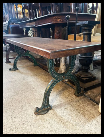 I.3690 PAR DE BANCAS DE MADERA Y FIERRO