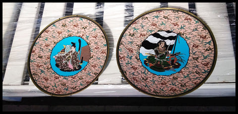 II.3372 PAR DE PLATOS CLOISONNÉ