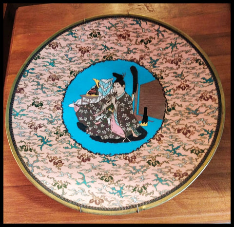 II.3372 PAR DE PLATOS CLOISONNÉ