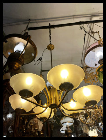 II.3607 LÁMPARA DE CIELO DE 6 BRAZOS