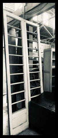 II.3628 PAR DE PUERTAS ALTAS DE VENTANAS