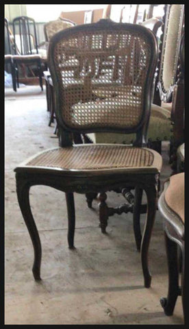 I.1937 8 SILLAS DE NOGAL Y JUNCO