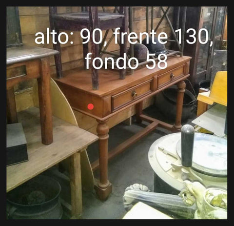 I.1795 MESA MADERA DOBLE CAJÓN