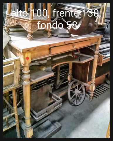 I.1796 MESA PATAS TORNEADAS Y UN CAJÓN