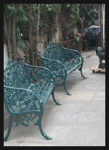 I.1948 PAR DE BANCAS VERDES