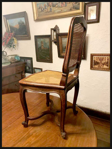 I.1969 8 SILLAS DE ROBLE AMERICANO Y JUNCO