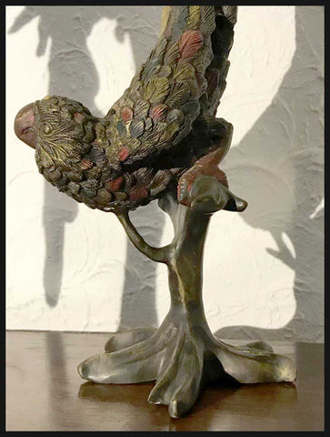 II.2465 PAR DE LOROS DE BRONCE